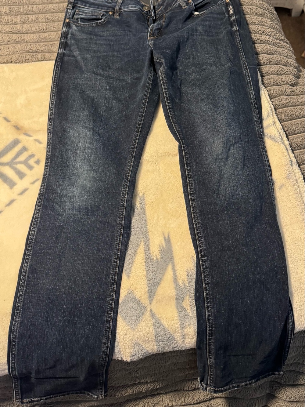 Silver Jeans Dark Blue Straight Leg Jeans